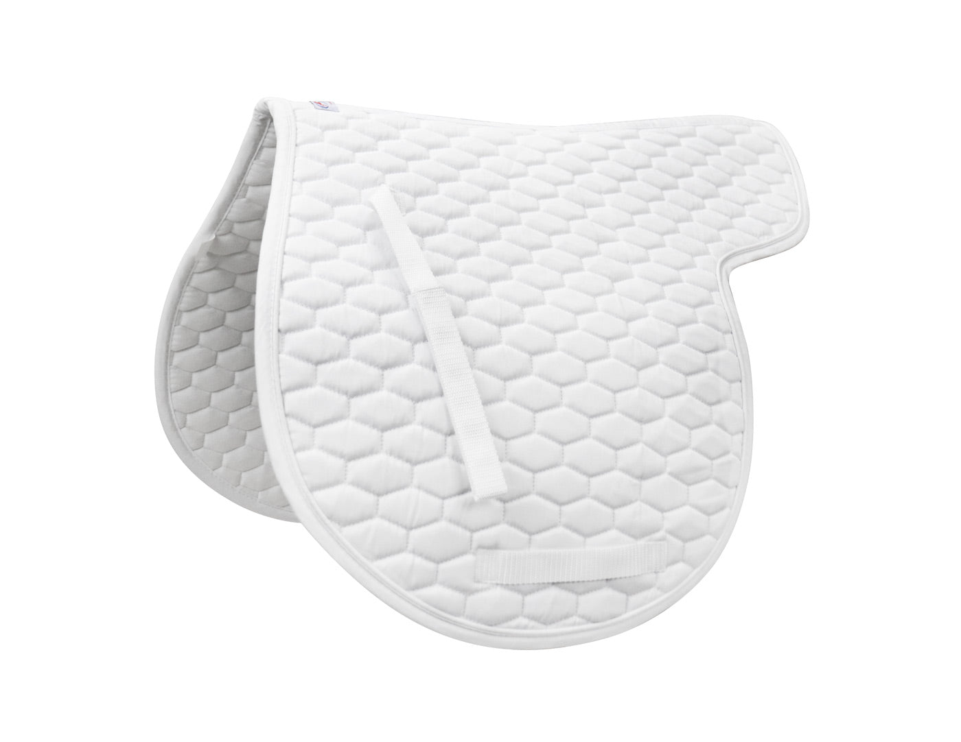 White Main Derby Originals  All Purpose Quilted Contour English Saddle Pad