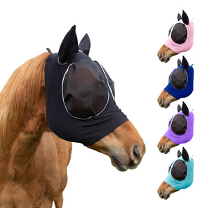 Derby Originals Safety Reflective Bug Eye UV-Blocker Soft Mesh Lycra Horse Fly Mask with One Year Warranty